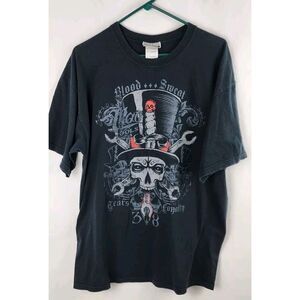 Mac Tools T Shirt‎ Skull Vintage Y2K Large Faded Mechanic